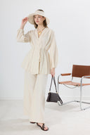 Earl Sleeve Detail Pleated Set