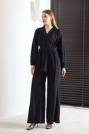 Earl Sleeve Detail Pleated Set