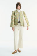 Floral Print Jacquard Quilted Jacket