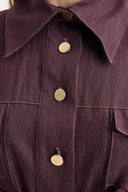 Gold Button Detailed Denim Set