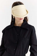 Foldable Detail Straw Visor Hat