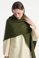 Front-Tie Knit Shawl Scarf