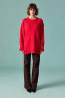 Gold Accessory Detailed Knit Sweater