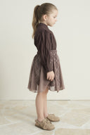 Plaid Chiffon Printed Skirt