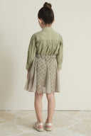 Plaid Chiffon Printed Skirt