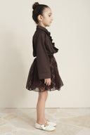 Plaid Chiffon Printed Skirt