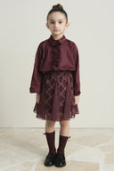 Plaid Chiffon Printed Skirt