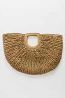 Hand-Knitted Straw Bag