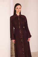 Elan Vertical Pleated Premium Dress