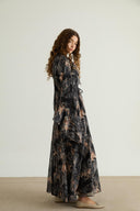 Elia Tiered Ruffle Chiffon Dress