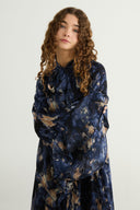 Elia Ruffle-Sleeve Chiffon Dress