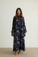 Elia Ruffle-Sleeve Chiffon Dress