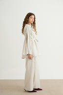Elsa Shoulder Pad Pleated Business Suit