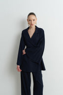 Elsa Sleeveless Pleated Business Suit