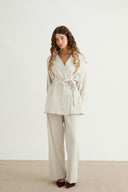Elsa Shoulder Pad Pleated Business Suit