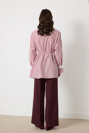 Else Striped Collar and Cuff Trimmed Shirt