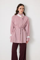 Else Striped Collar and Cuff Trimmed Shirt