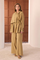Emilia Linen Trench Set