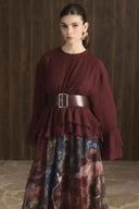 Patterned Chiffon Skirt Set