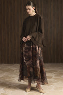 Patterned Chiffon Skirt Set