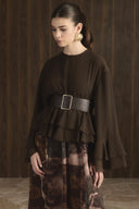 Patterned Chiffon Skirt Set