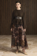 Patterned Chiffon Skirt Set