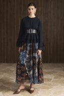 Skirt Patterned Chiffon Set