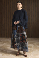 Skirt Patterned Chiffon Set