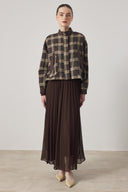 Pleated Plaid Skirt Set