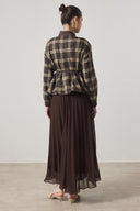 Pleated Plaid Skirt Set