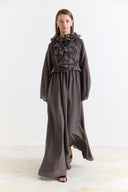 Dress with Ruffle Collar Detail