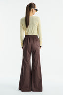 Flared Suede Pants