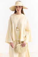 Linen Trousers Set with Waist Tie Detail
