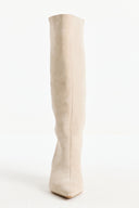 Pointed-Toe Genuine Leather Suede Ankle Boots