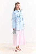 Lace-Detail Striped Shirt