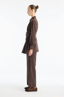 Button Detail Ribbed Pants Set