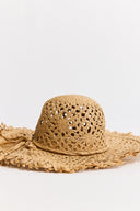 Tassel Detail Wide Straw Hat