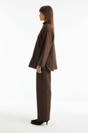 Accessory Loop Detail Stand Collar Jacket