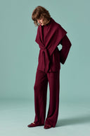 Knit Set with Shawl Detail Trousers