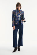 Gold Button Jacquard Jacket