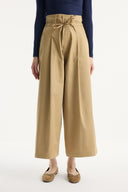 Wide-Leg Cotton Trousers