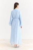 Front and Sleeve Ruffled Dress
