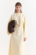 Linen Dress with Wide Sleeve Detail