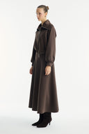 Wide Collar Zippered Scuba Skirt Set