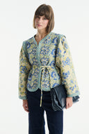 Floral Print Jacquard Quilted Jacket