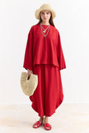 Linen Trousers Set with Waist Tie Detail