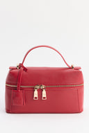 Liva Zipper Detailed Leather Bag with Straps