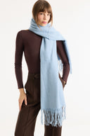 Soft-Textured Tasseled Shawl Scarf