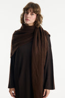 Front-Tie Knit Shawl Scarf