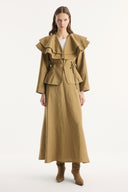Jacket and Ruffle-Detail Skirt Set